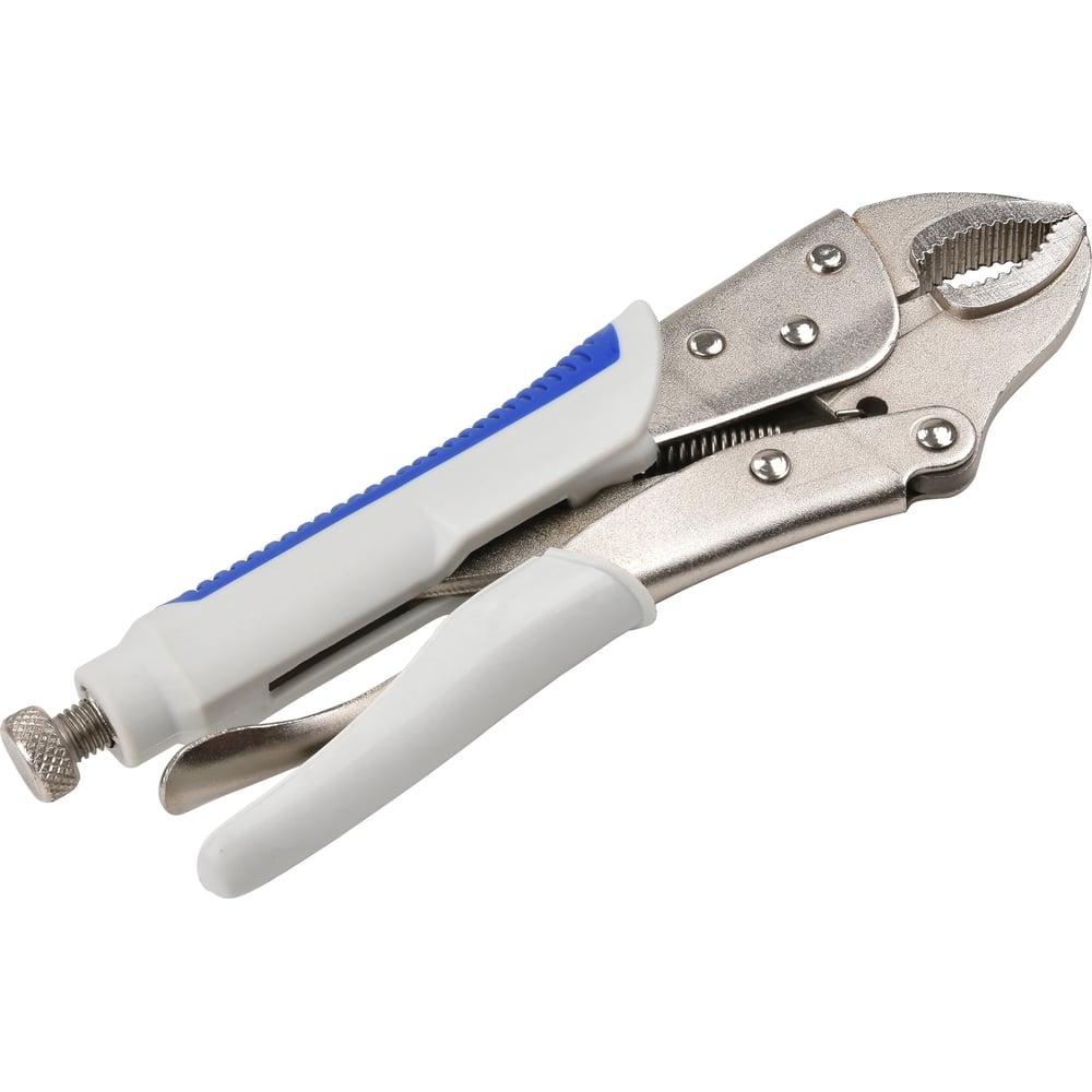 Изображение товара Ручной зажим АВРОРА 220мм с полукруглыми губками и фиксатором