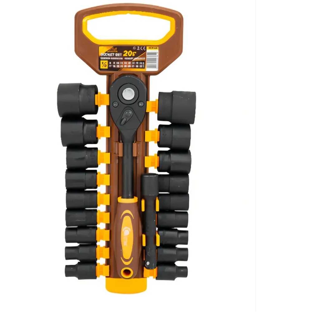 Изображение товара Набор головок FORSTIME 20 предметов 1/2 дюйма 6-гранных для ремонта и монтажа