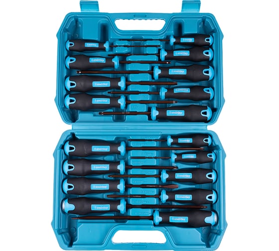 Изображение товара Набор отверток SMARTBUY 18 штук, PH, SL, HEX, TORX, сталь S2, кейс, Tools SBT-SCN-18P3