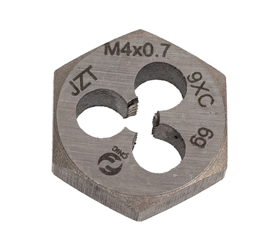Изображение товара Плашка CNIC М 4,0 0,7 шестигранная 9ХС, S 19мм 6g 55872