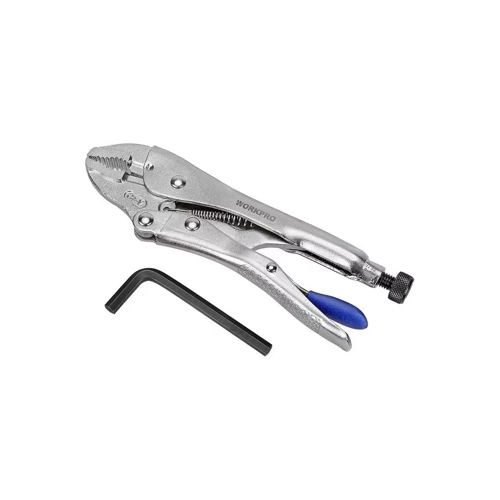 Изображение товара Клещи зажимные с изогнутыми губками Workpro PRO CR-V 130мм, полупрофессиональные