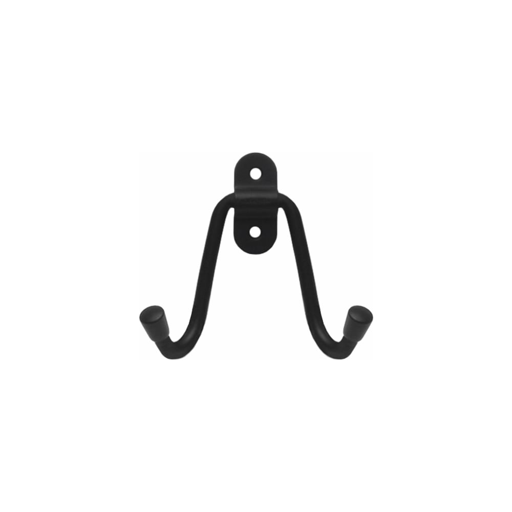 Изображение товара Двойной крючок DOMART модель 2 черный сталь 10 кг надежное крепление