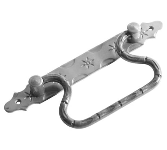 Изображение товара Ручка-скоба откидная DOMART (215) мод.2, кованая, черненое серебро серия Кострома 4660046006761