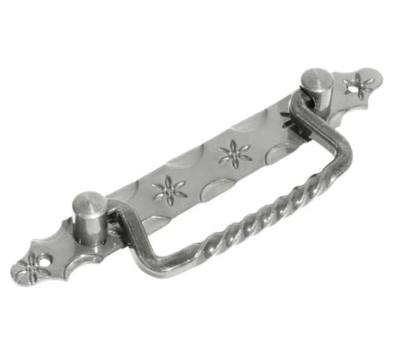 Изображение товара Ручка-скоба откидная DOMART (215), кованая, черненое серебро серия Кострома 4660046004767