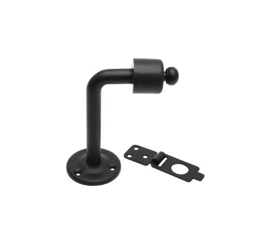 Изображение товара Стопор дверной с фиксатором DOMART 100x50 мм черный 4660046008819