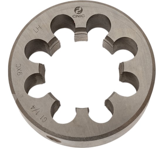 Изображение товара Плашка CNIC трубная цилиндрич. G 1 1/4", 11 ниток/дюйм, dнар.75мм, 9ХС левая 60246