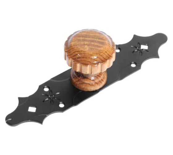 Изображение товара Ручка-кноб на планке DOMART кованая/ черный серия Кострома 4660046006372