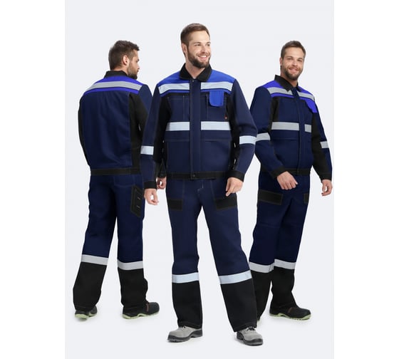 Изображение товара Костюм ФАКЕЛ 87490679 Виват-2 Премиум CH МВО (тк.Смесовая,240) п/к, т.синий/черный/васильковый 87490679.014