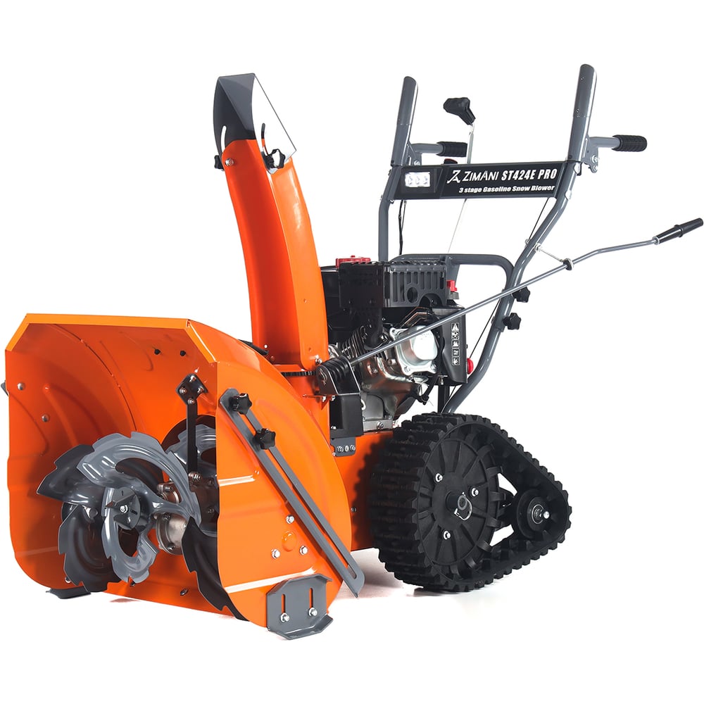 Изображение товара Бензиновый снегоуборщик ZimAni ST424E PRO 208 см³ 7 л.с. гусеничный 14 м