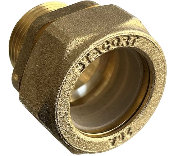 Изображение товара Муфта наружная STACORT SM20x3/4''MR (папа) для гофрированной трубы 20А  из нержавеющей стали SM20-34MR