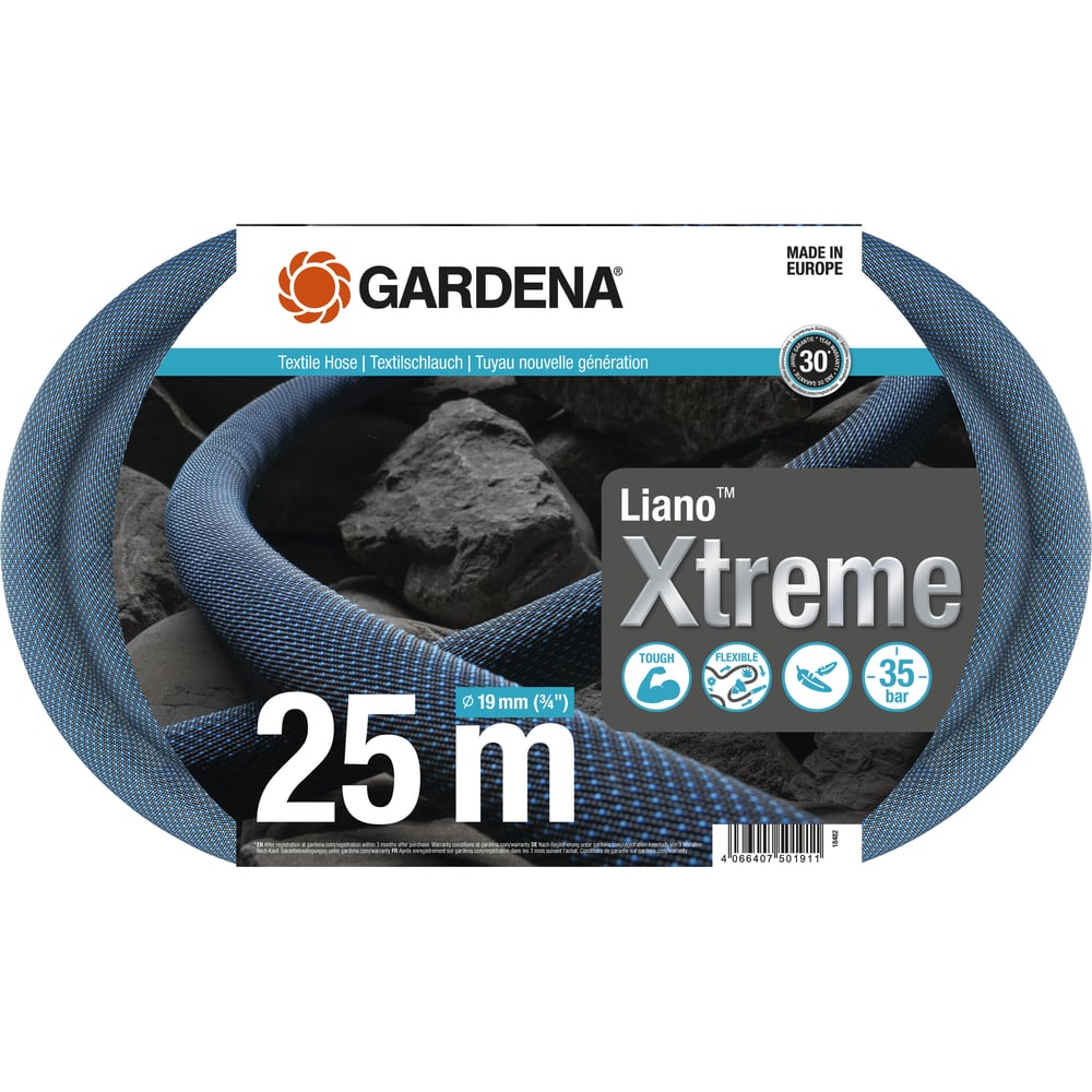 Изображение товара Gardena Liano Xtreme 25 м садовый армированный шланг 3/4 дюйма
