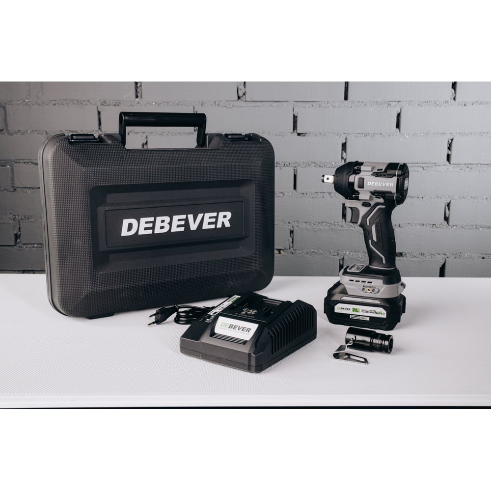 Изображение товара Аккумуляторный гайковерт Debever DBE-6348CKIT 20В 1100Нм 1/2 дюйма