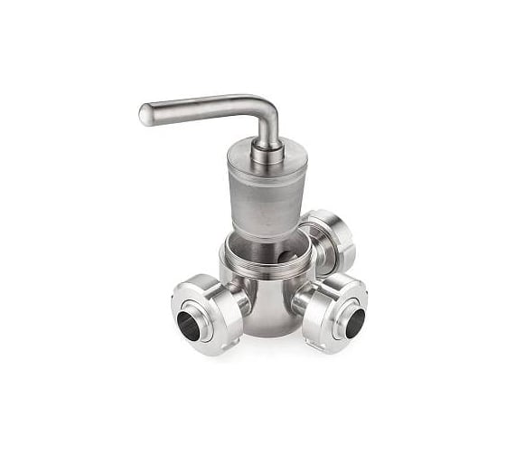 Изображение товара Кран пробковый TITAN LOCK трехходовой нерж 304, тип L, DN25, TL3CV25L-S