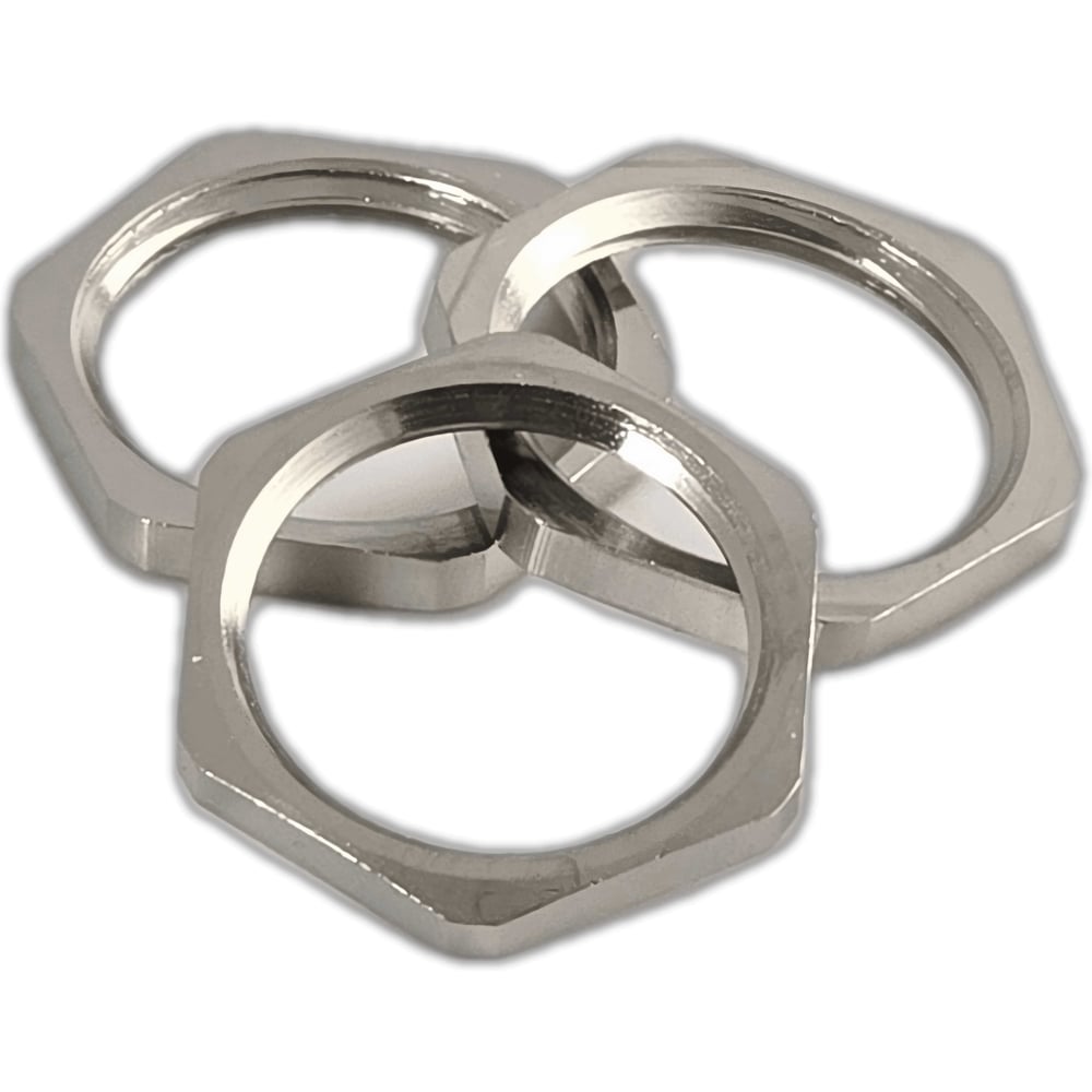 Изображение товара Гайка латунь никелированная М20 30 штук Effert крепеж