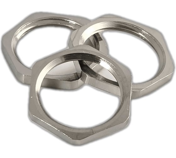 Изображение товара Гайка Effert латунь никелированная М20, 30 шт. ГЛ22