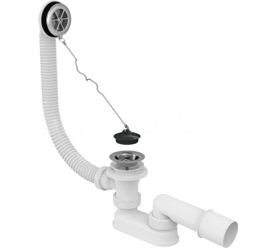 Изображение товара Сифон для ванны AlcaPlast A501 (A501-VE-01) хромированный 225348
