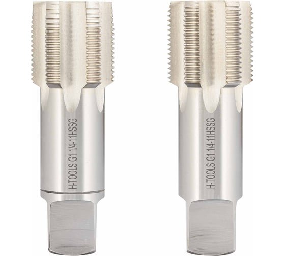 Изображение товара Метчик трубный H-Tools G 1.1/4 -11 комплект из 2х шт. DIN5157 HSS-G, L-125мм, a=24 25334HT