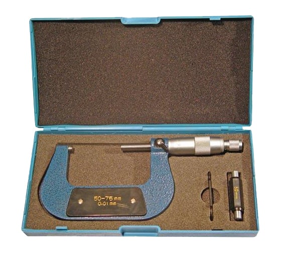Изображение товара Микрометр CNIC гладкий МК- 75 50- 75 мм 0,01 кл.т.1 тв.сплав Шан 400-115 27338