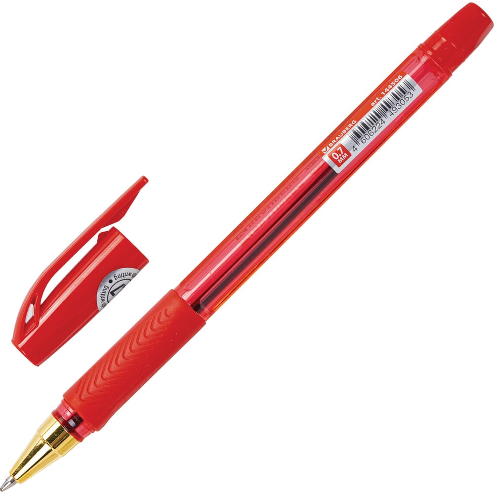 Изображение товара Шариковая ручка BRAUBERG BP-GT GLD RED 12 шт яркий красный корпус