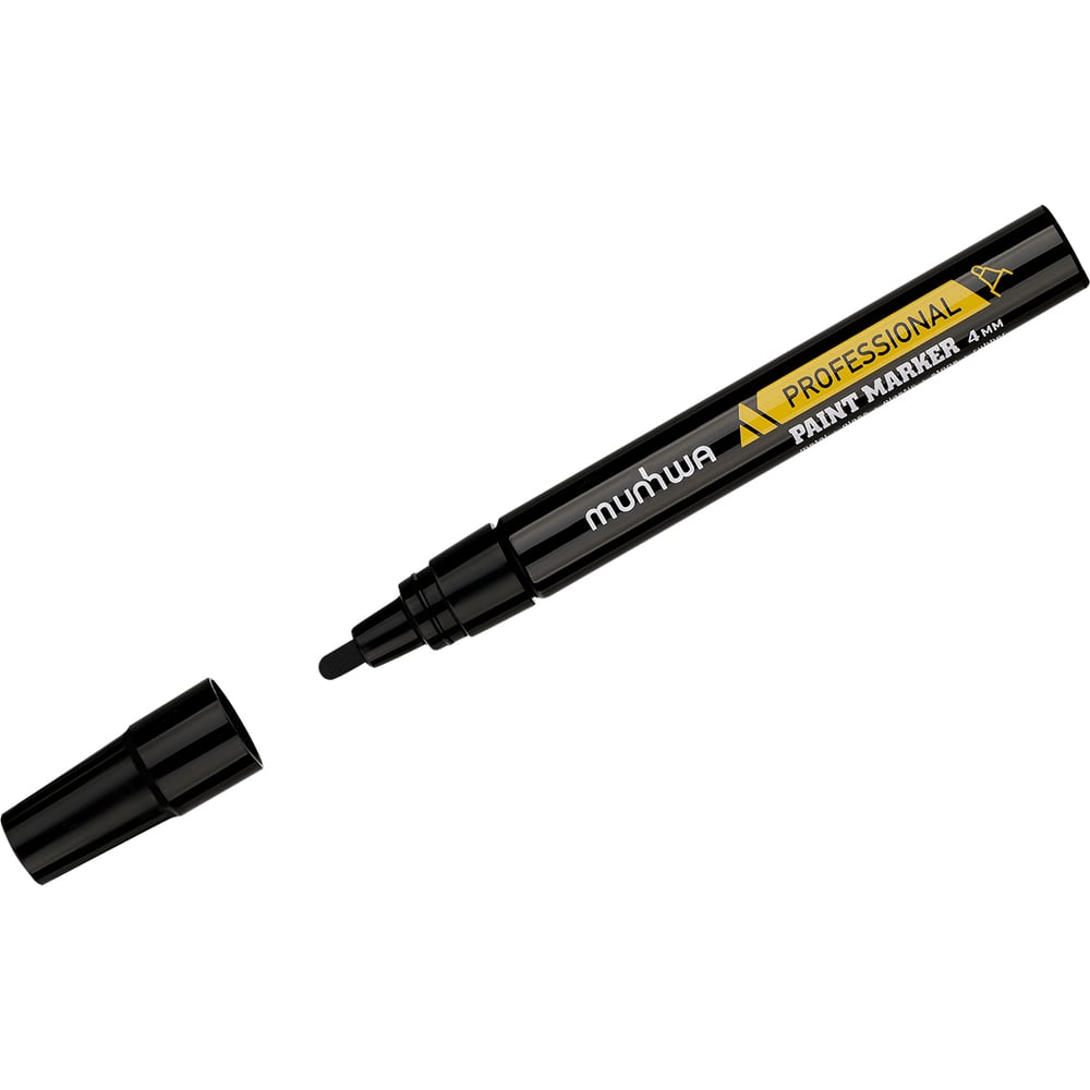 Изображение товара Маркеры-краски Munhwa Professional Paint Marker черные, 4мм, набор 12 шт