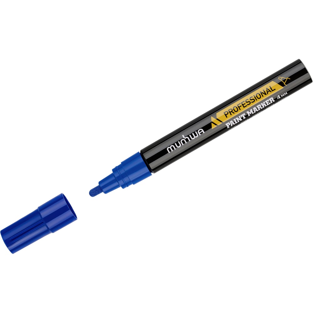 Изображение товара Маркер-краска Munhwa профессиональный синий 4мм, упаковка 12 шт.
