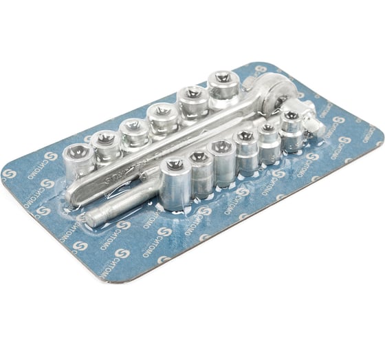 Изображение товара Набор головок BELARUS SITOMO N4 оцинк. 8-22мм (кв.10мм) скин/упак. 1147467