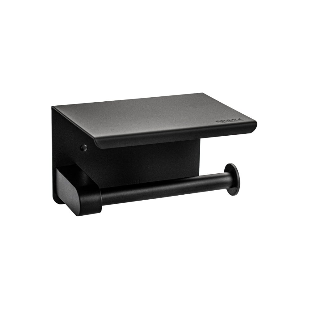 Изображение товара Держатель туалетной бумаги из нержавеющей стали антивандальный BRIMIX с полочкой