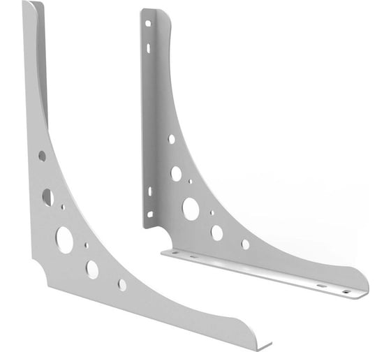 Изображение товара Кронштейн ООО Комус РЭ_набор д/полки, S200W, 200x200мм, белый (701055) 2099442