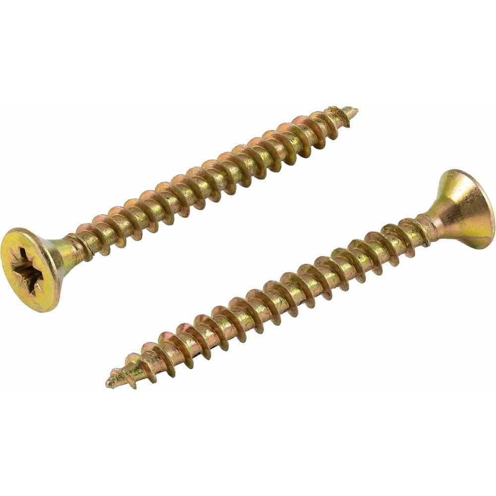 Изображение товара Саморез универсальный Квадра 6x70 желтый потайная голова цинк 100 шт