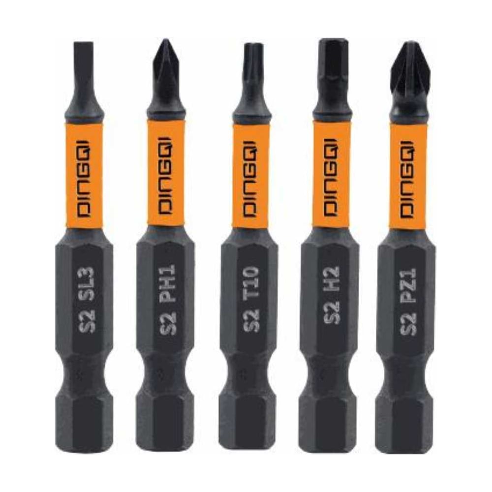 Изображение товара Набор бит DINGQI 50мм/SL3/PH1/T10/H2/PZ1 AD06102 Изображение товара Набор бит DINGQI 50мм/SL3/PH1/T10/H2/PZ1 AD06102