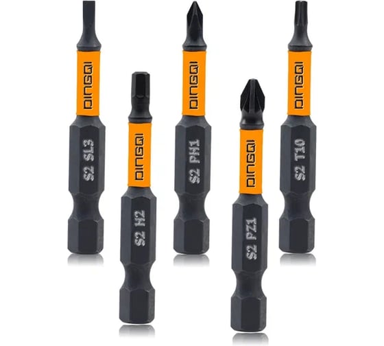 Изображение товара Набор бит DINGQI 50мм/SL3/PH1/T10/H2/PZ1 AD06102