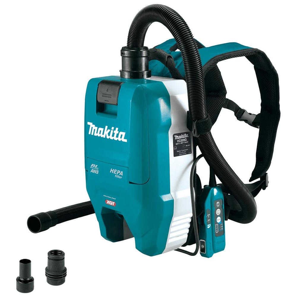 Изображение товара Аккумуляторный ранецный пылесос Makita 40 В 2 л влажная уборка легкий