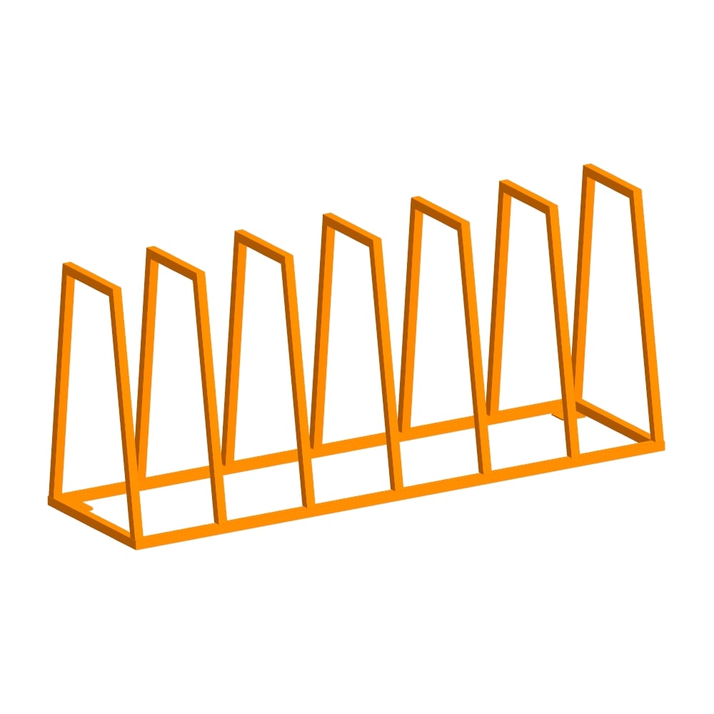 Изображение товара Велопарковка Parallax тип 2 оранжевый - надежный держатель для велосипедов