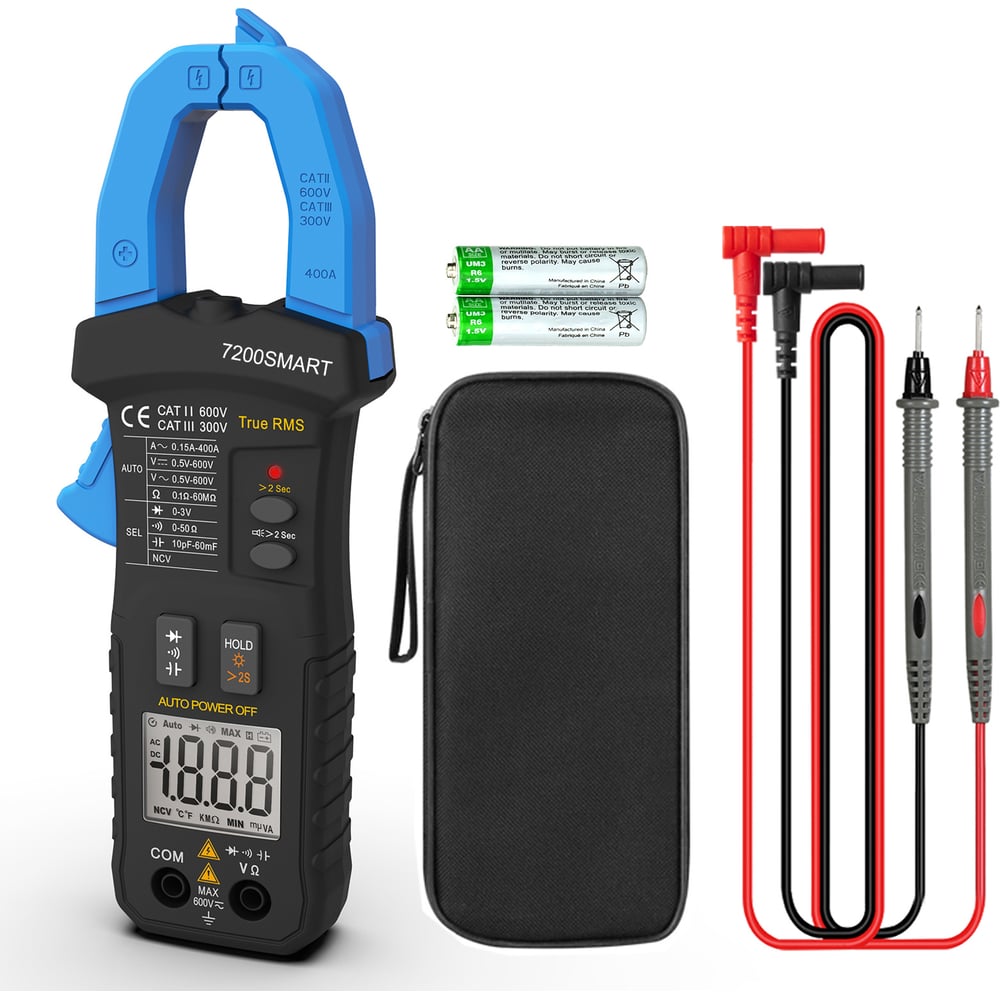 Изображение товара Цифловые клещи для измерения переменного тока и напряжения HoldPeak HP‑7200SMART