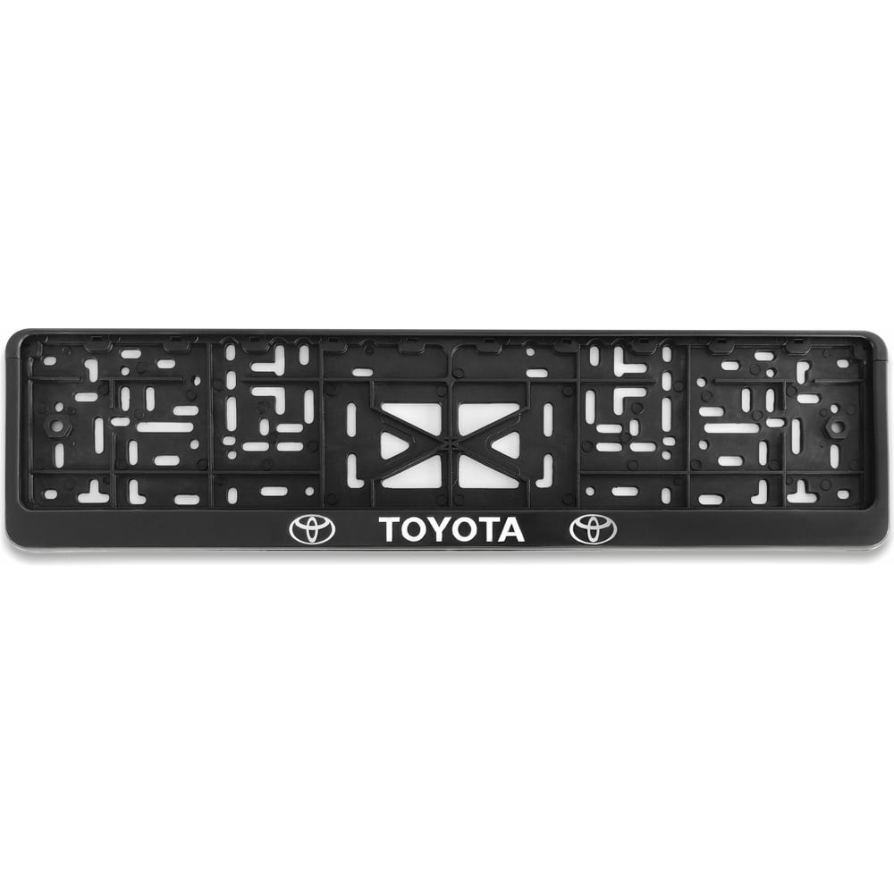 Изображение товара Рамка для номера автомобиля с защелкой пластиковая черная DEFLY Toyota D112/1-TO-s