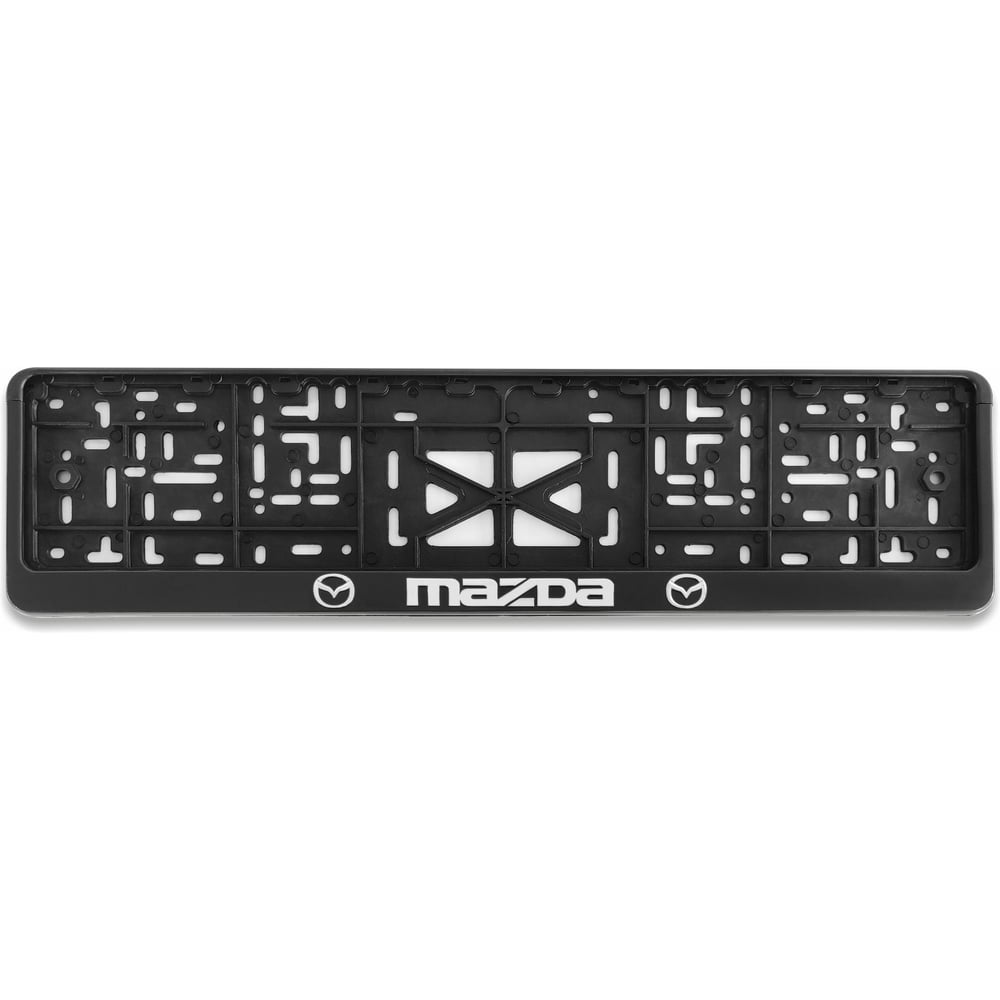 Изображение товара Рамка для номера автомобиля с защелкой DEFLY для Mazda черная пластиковая D112/1-MZ-s