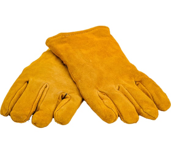 Изображение товара Спилковые краги Gigant утепленные искусственным мехом, желтые GHG-10