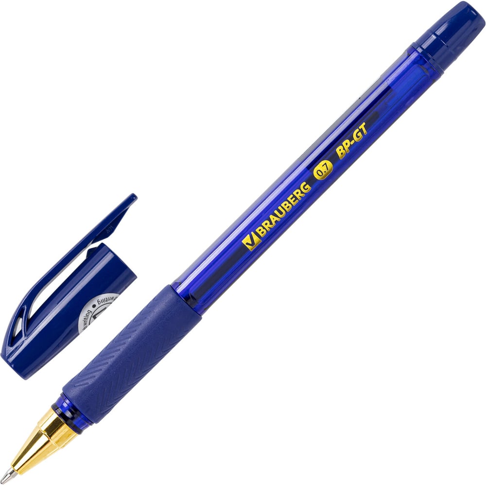 Изображение товара Ручки шариковые BRAUBERG BP-GT GLD BLUE, 5 шт, синие, узел 0,7 мм, линия 0,35 мм, 144511