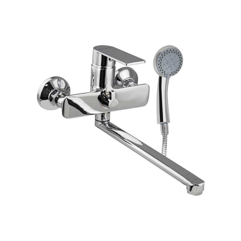 Изображение товара Смеситель для ванны FABIA с длинным плоским изливом и дивертором хром 9686