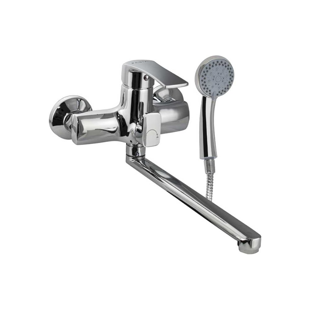 Изображение товара Смеситель для ванны FABIA с длинным плоским изливом и поворотом хром