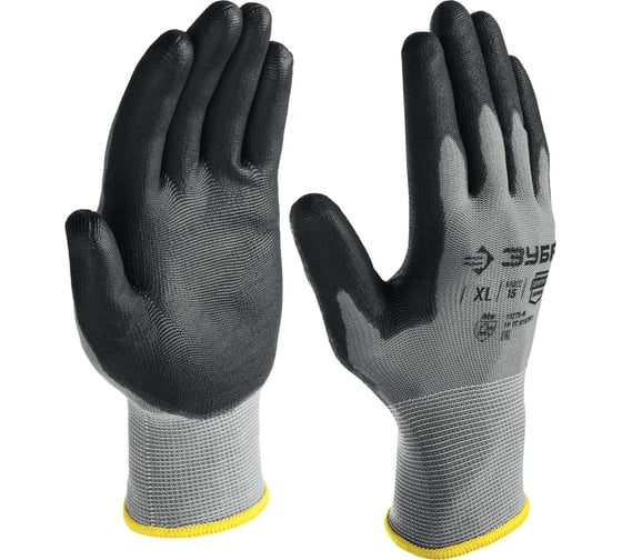 Изображение товара Перчатки с полиуретановым покрытием ЗУБР размер XL 11275-XL_z01