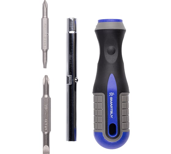 Изображение товара Отвертка двусторонняя 6 в 1 SMARTBUY, удлинитель, CR-V сталь, PRO TOOLS () SBT-PRO-SCN-2P2