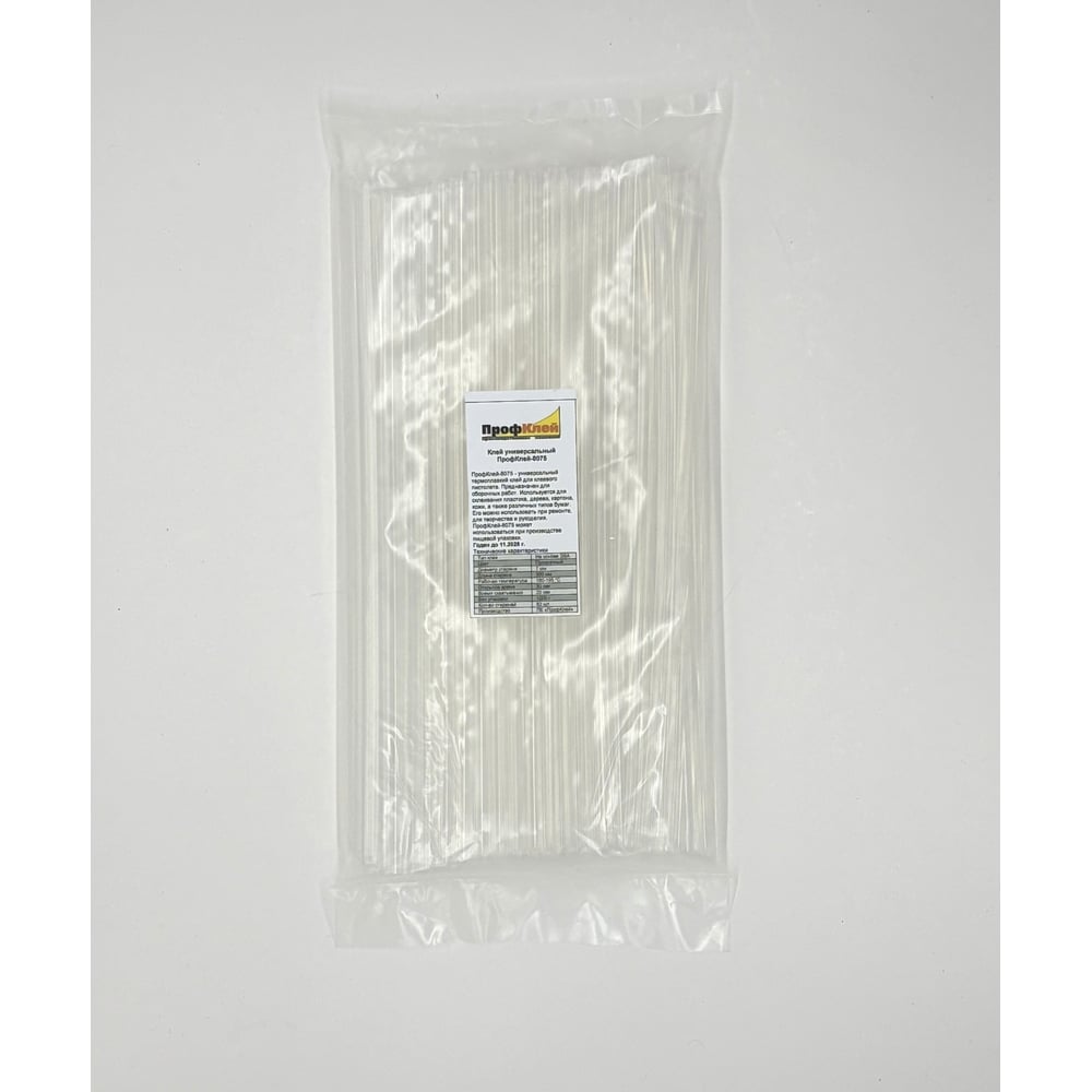 Изображение товара Клеевые стержни ПрофКлей 8075 прозрачные 7х300 мм 80 шт 1 кг