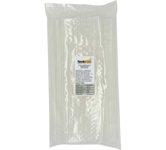 Изображение товара Клеевые стержни ПрофКлей -8015 прозрачные, 11х300 мм, 34 шт, 1 кг RU.11.101.3T