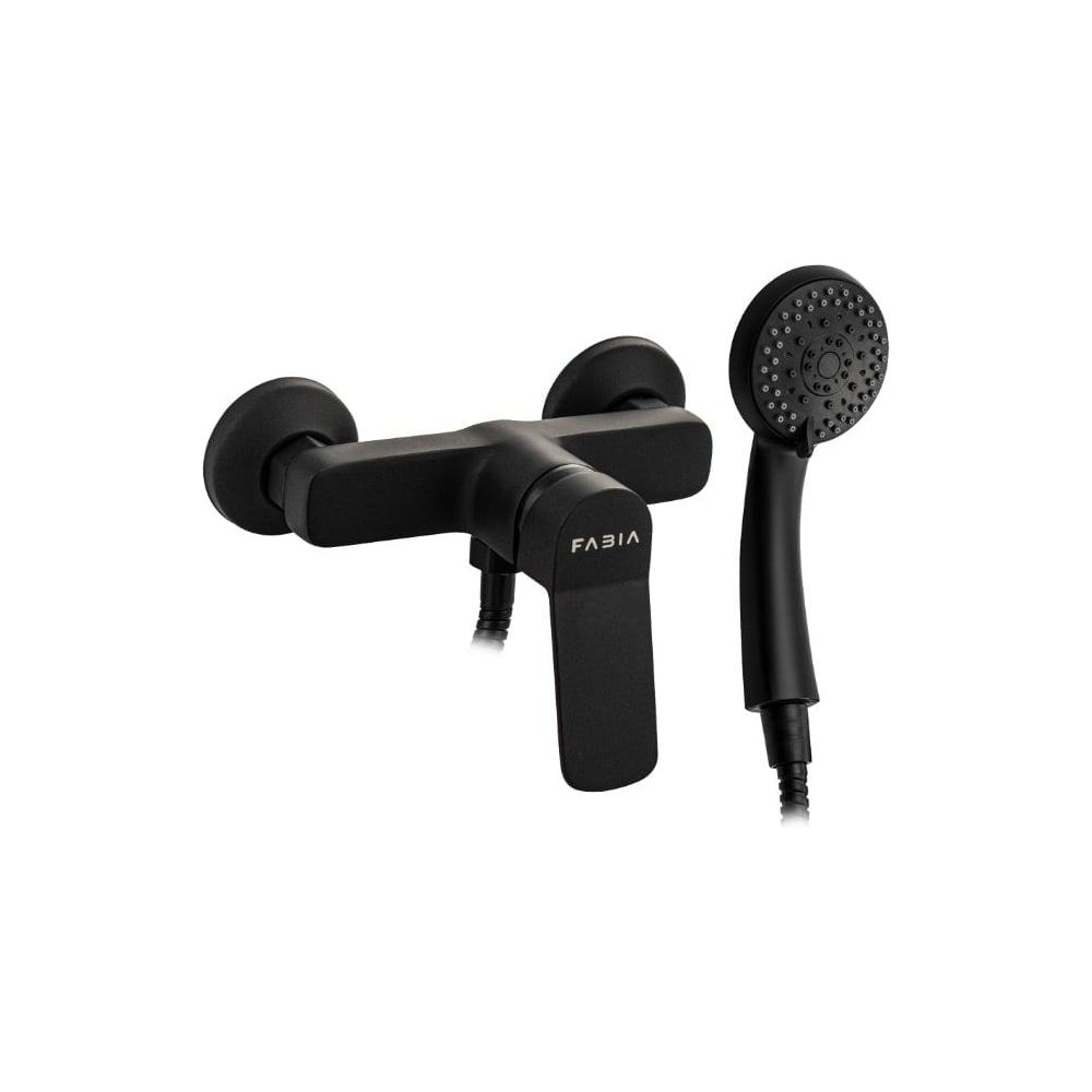 Изображение товара Смеситель для душевой кабины FABIA с гибким шлангом и двумя режимами 9604 черный