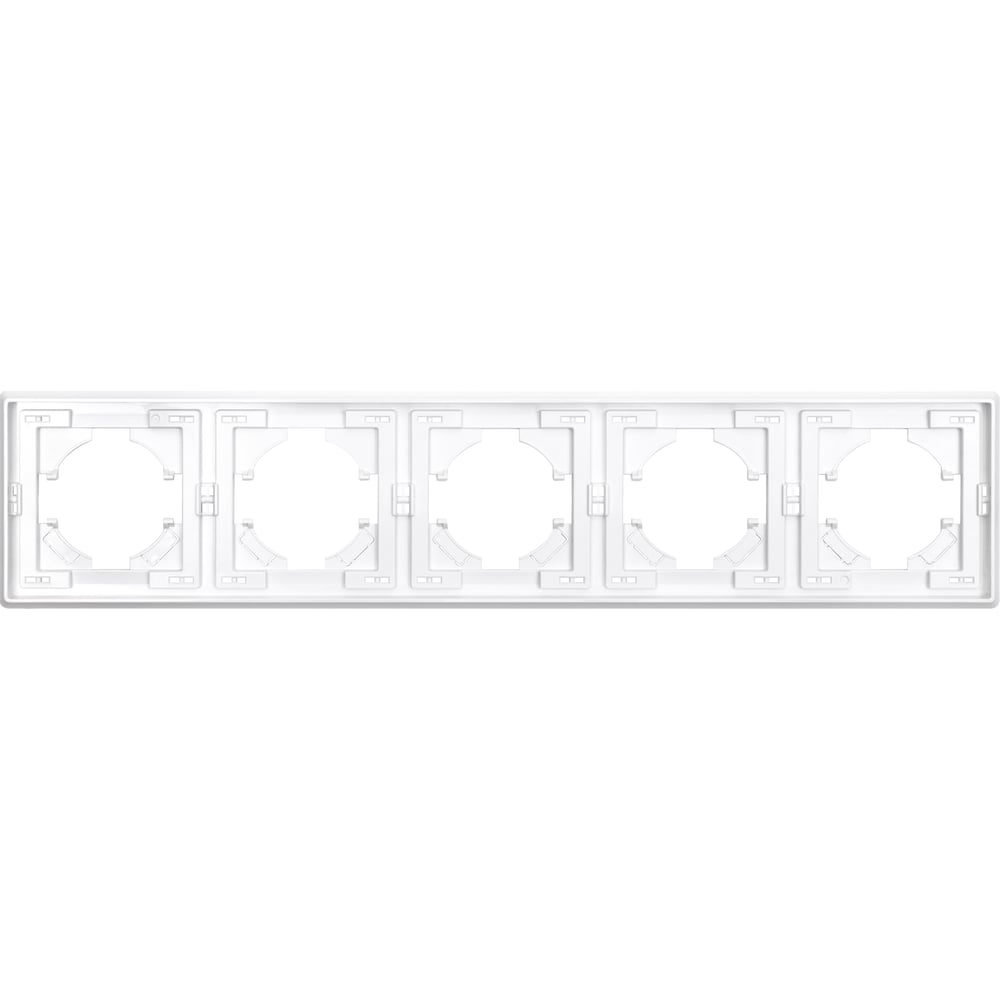 Изображение товара Рамка ALTECH 5 местная ENCORE 5PW белая - удобная модульная рамка для электрики