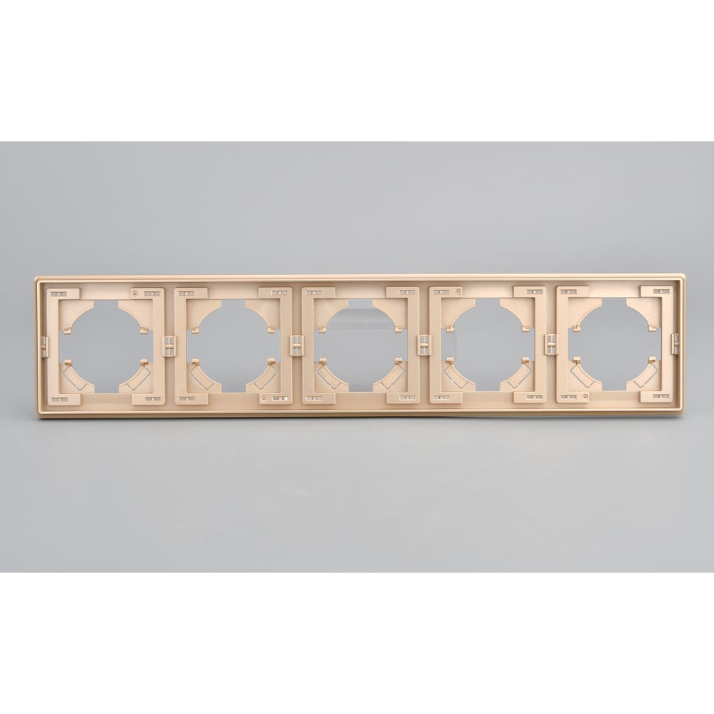 Изображение товара Рамка ALTECH 5 местная ENCORE 5PY шампань для кабельных систем