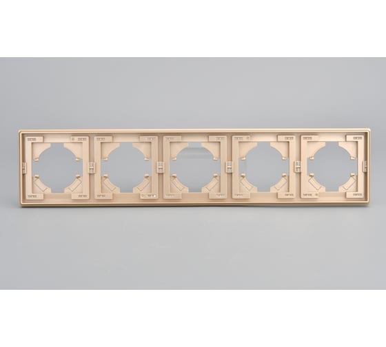 Изображение товара Рамка ALTECH 5 местная ENCORE 5PY шампань 07421