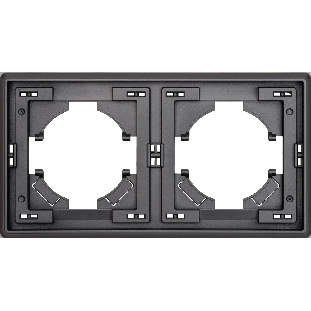 Изображение товара Рамка ALTECH 2 местная ENCORE 2PG графит 07413 для электропроводки