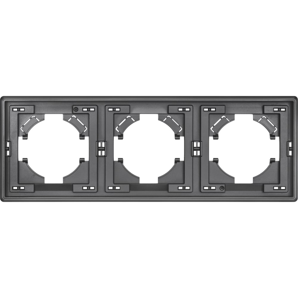 Изображение товара Рамка ALTECH 3 местная ENCORE 3PG графит поликарбонат для внутреннего монтажа